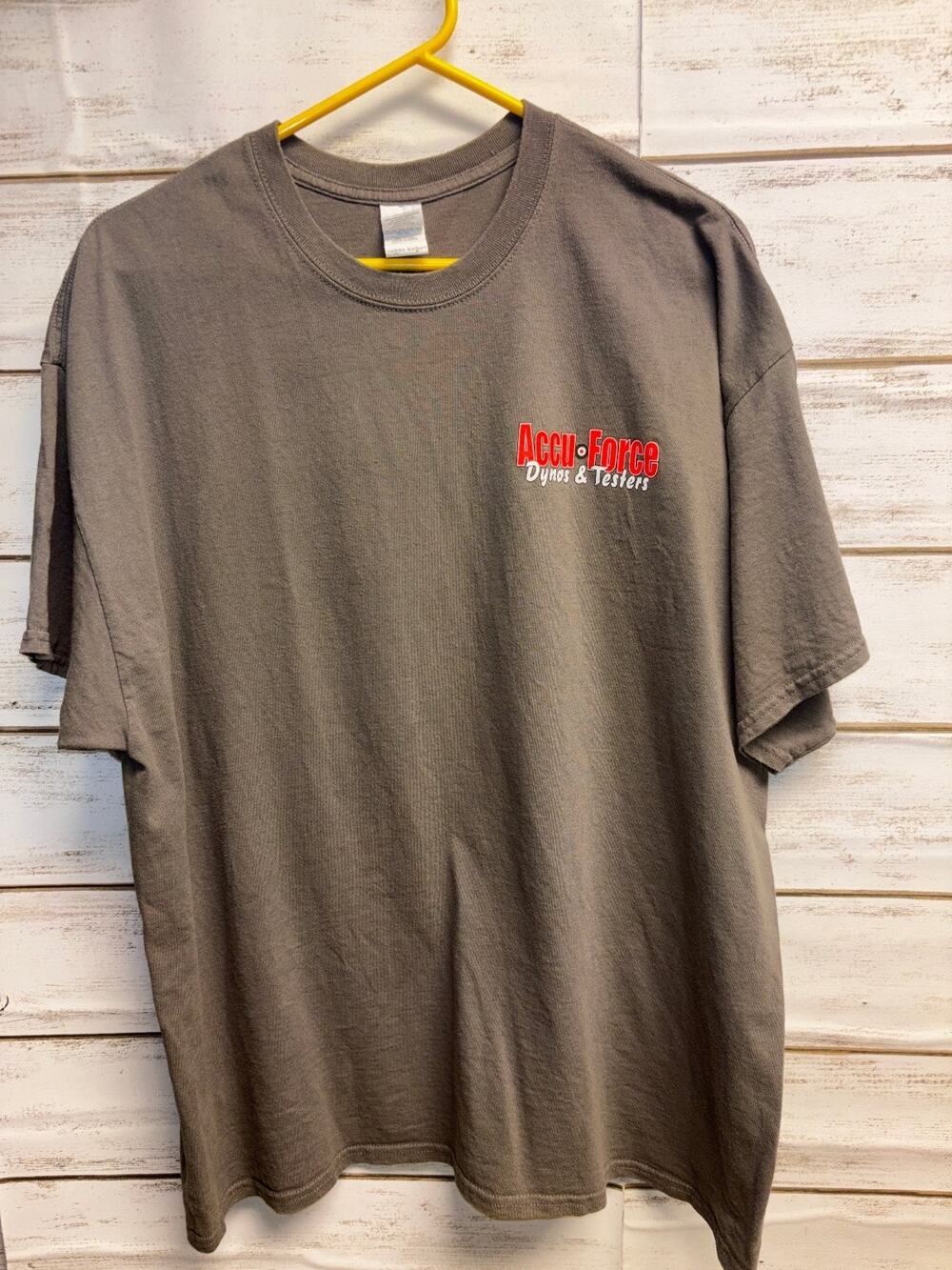 Gildan T-Shirt Men's Gray 2XL 100% Cotton Accu-Force Dyno Graphic Tee